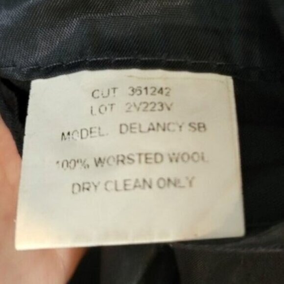 John Varvatos | Men's Wool 2 Button Front Delancey Blazer Jacket Blue - Picture 6 of 6